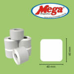 Etiqueta 40x40 / 4X4 Papel Térmico c/ 21mts caixa c/30 Unds