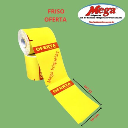 Etiqueta De Gôndola Couche Amarelo Oferta 10x15x30 sem Adesivo