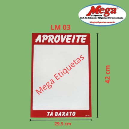 Cartaz De Oferta Aproveite Ta Barato LM 03