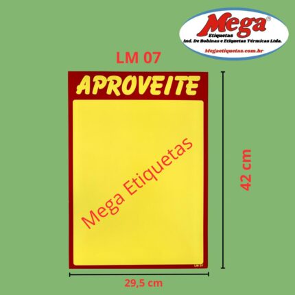 Cartaz De Oferta Aproveite LM 07