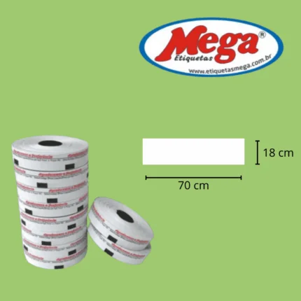 Etiqueta Adesiva Agradecemos a Preferencia 18x70 caixa c/ 60 unidades