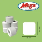 Etiqueta 40x40 / 4X4 Papel Térmico c/ 21mts caixa c/30 Unds