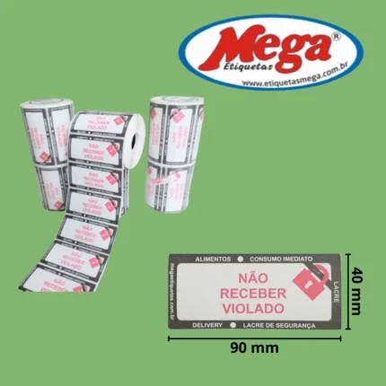Lacre Segurança 90x40 Etiqueta Térmica